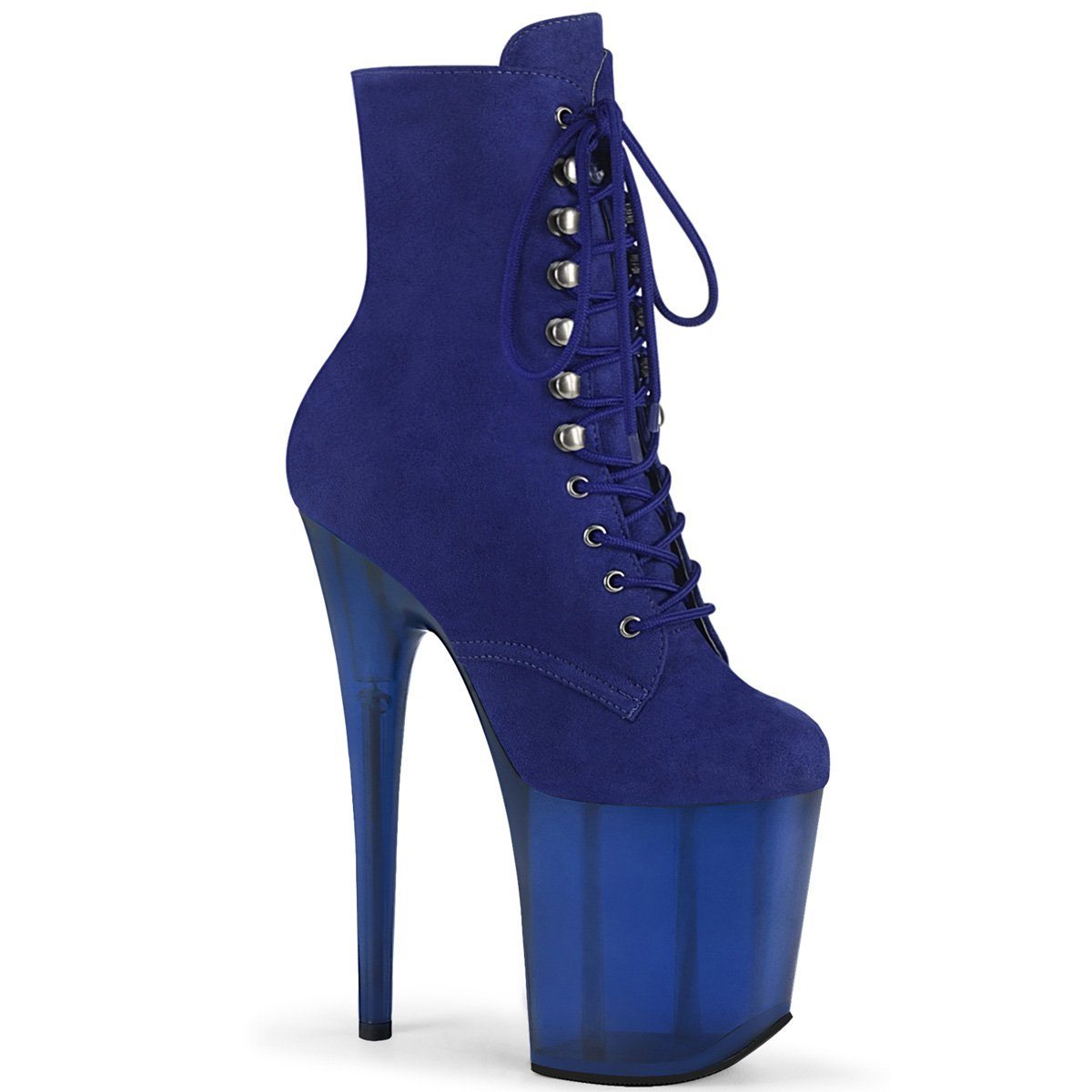 Seductive-A804 Exotic Boot | Blue Faux Suede