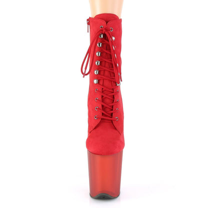 Seductive-A807 Exotic Boot | Red Faux Suede