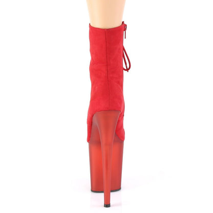 Seductive-A807 Exotic Boot | Red Faux Suede