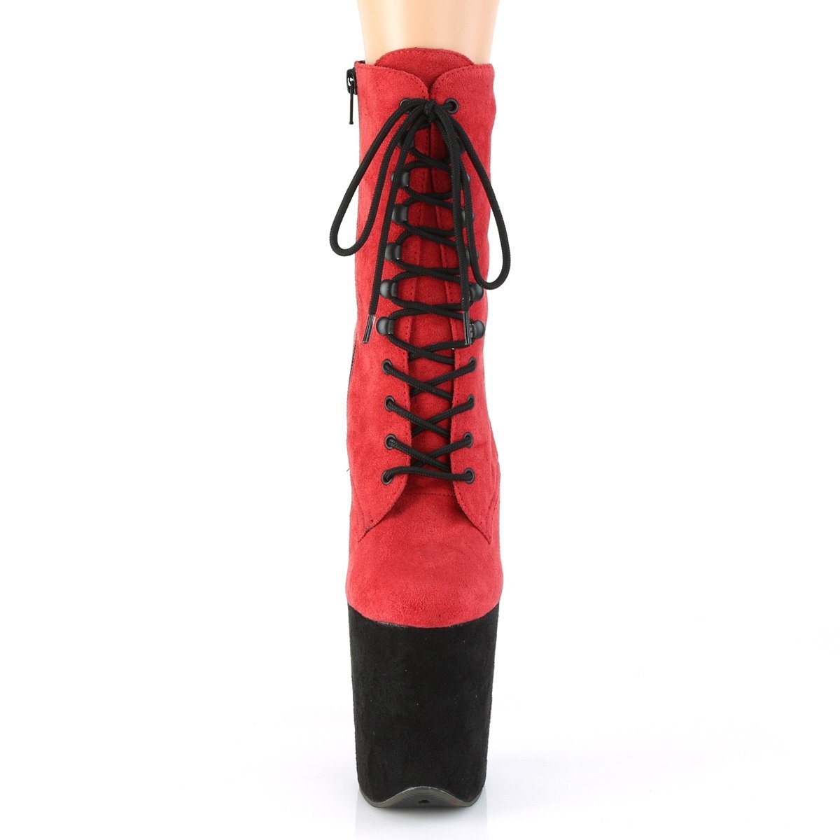 Seductive-A809 Exotic Boot | Red Faux Suede