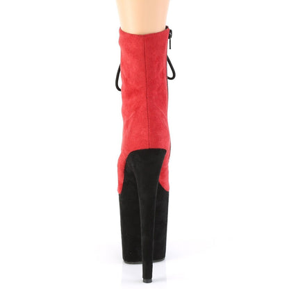 Seductive-A809 Exotic Boot | Red Faux Suede