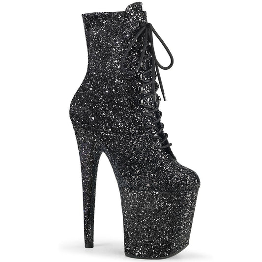 Seductive-A810 Exotic Boot | Black Glitter