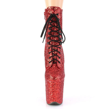 Seductive-A811 Exotic Boot | Red Glitter