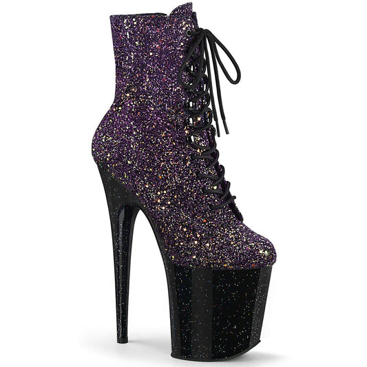 Seductive-A814 Exotic Boot | Purple Glitter