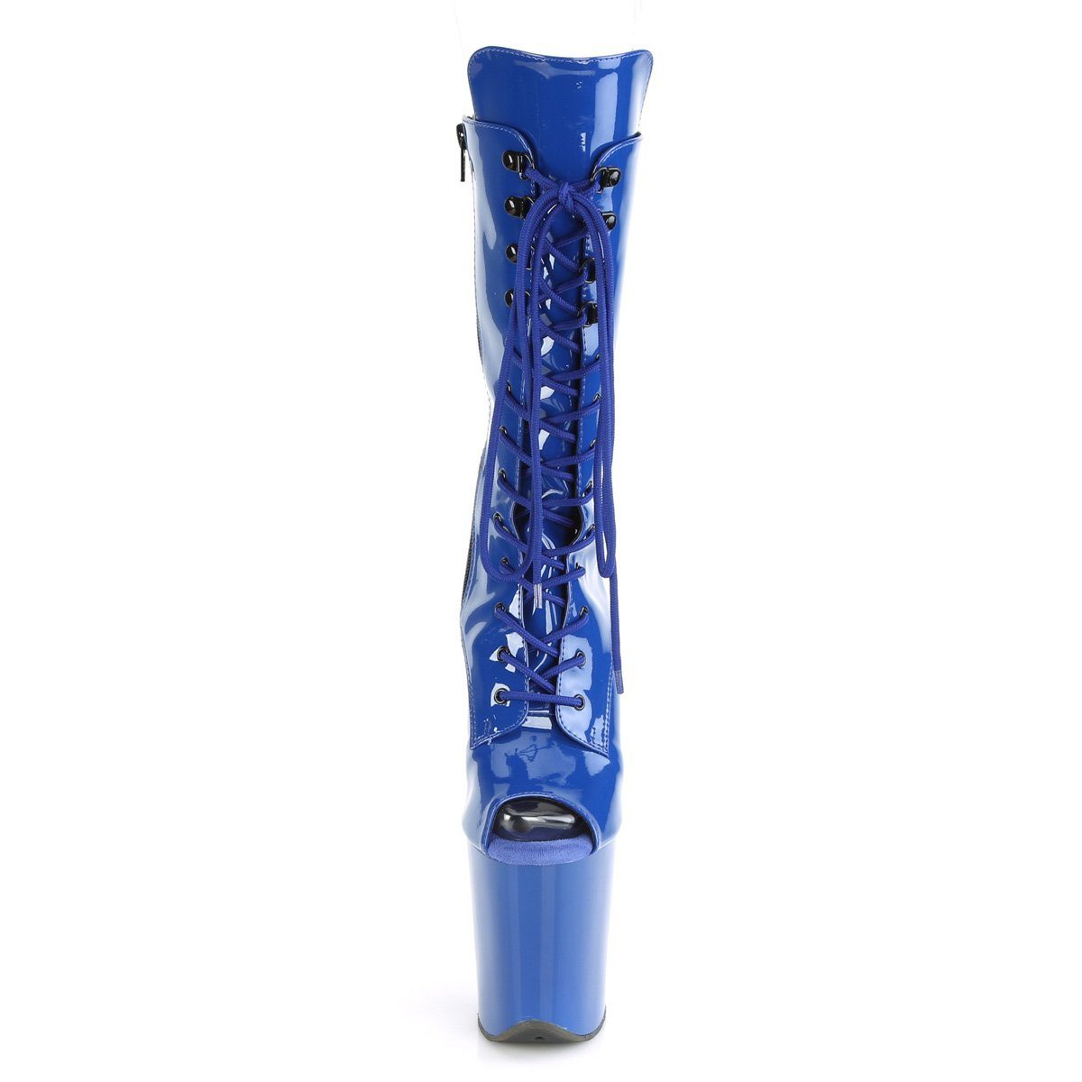 Seductive-1051 Exotic Boot | Blue Patent