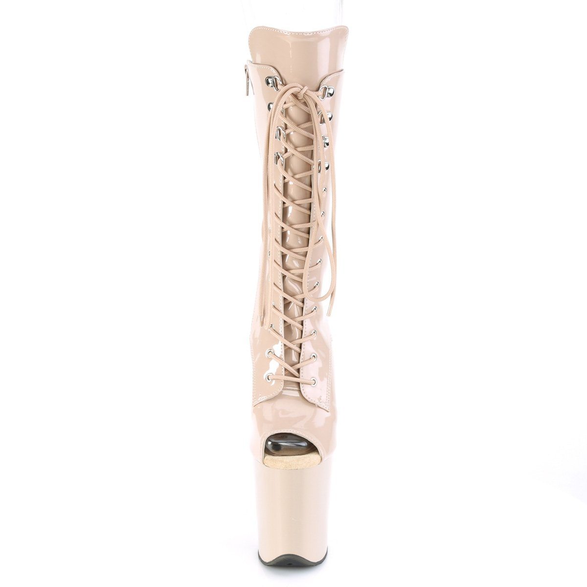 Seductive-1051 Exotic Boot | Nude Patent