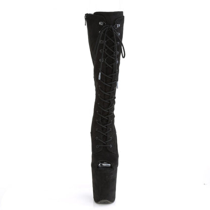 Seductive-2051FS Exotic Boot | Black Faux Suede