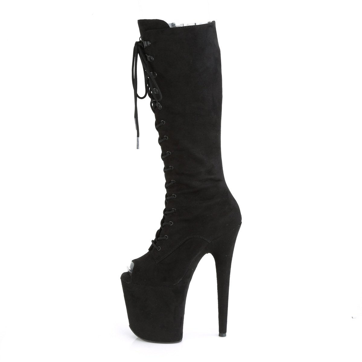 Seductive-2051FS Exotic Boot | Black Faux Suede