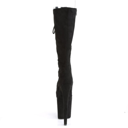 Seductive-2051FS Exotic Boot | Black Faux Suede