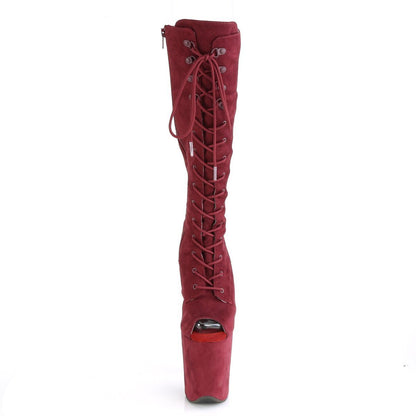 Seductive-2051FS Exotic Boot | Burgundy Faux Suede