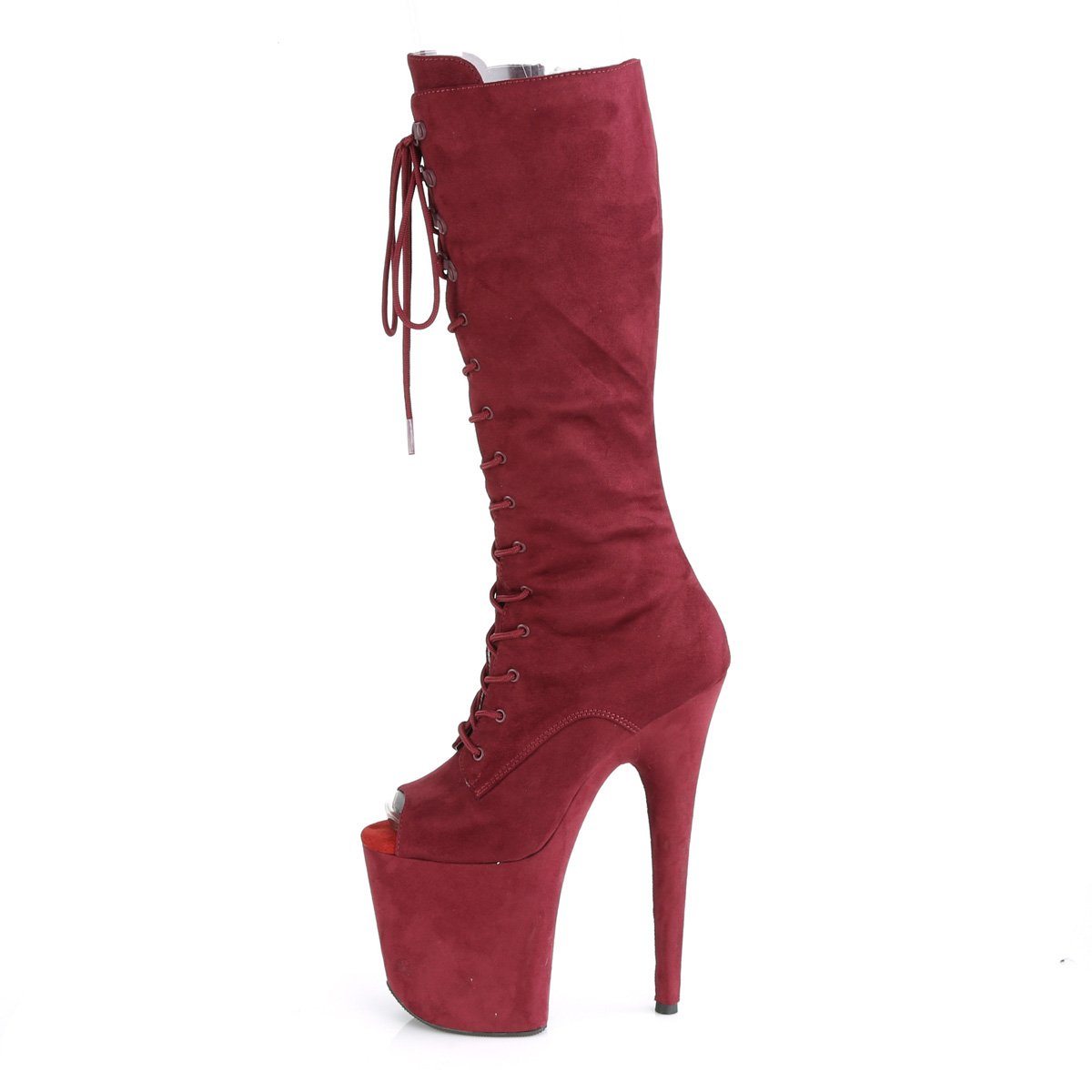 Seductive-2051FS Exotic Boot | Burgundy Faux Suede