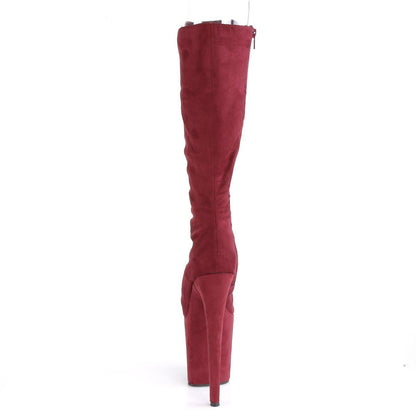 Seductive-2051FS Exotic Boot | Burgundy Faux Suede