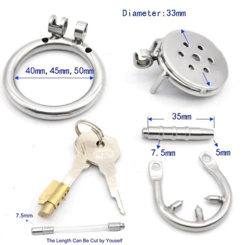 The Flat Chastity Cage with Anti-ring Urethral