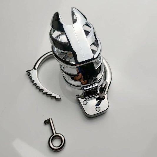 Handcuff Adjustable Metal Male Chastity Cage