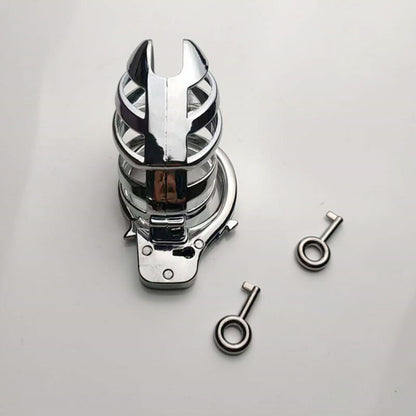 Handcuff Adjustable Metal Male Chastity Cage