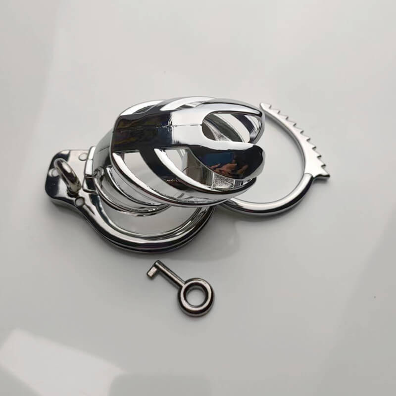 Handcuff Adjustable Metal Male Chastity Cage