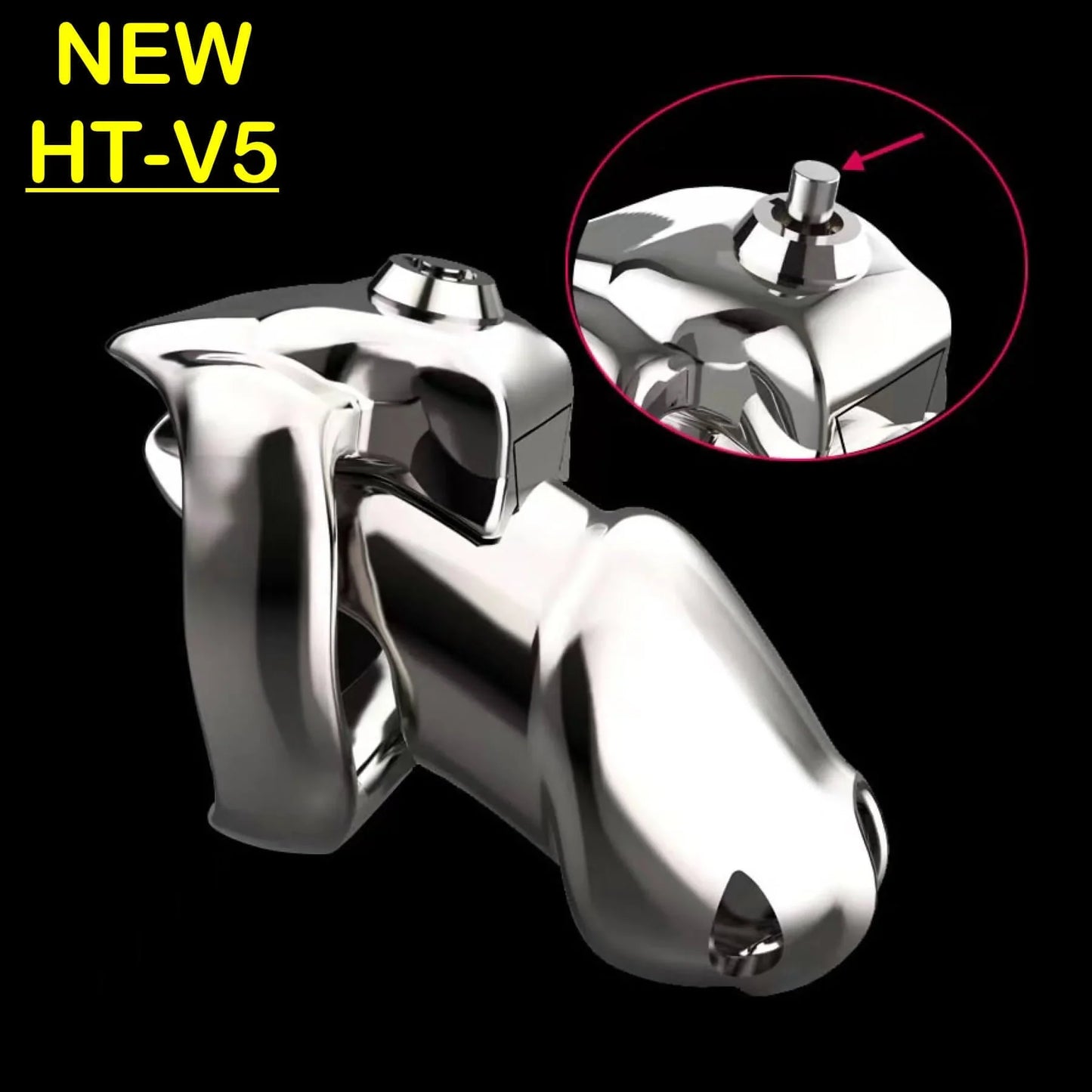 NEW HT-V5 Stainless Steel Chastity cage‘s Ring