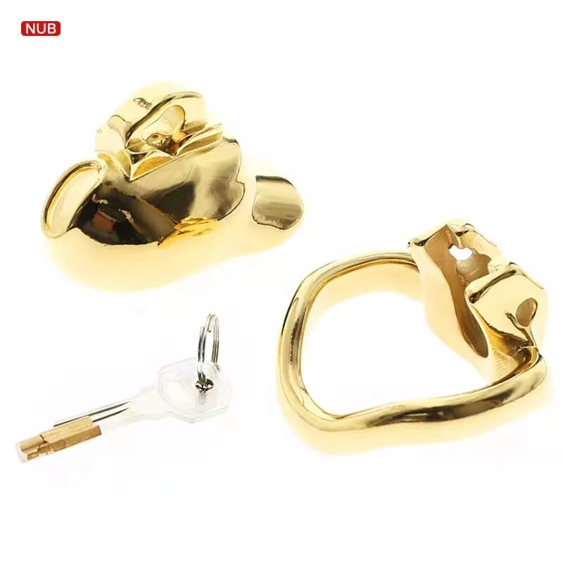 HTV3 Gold Chastity Cage