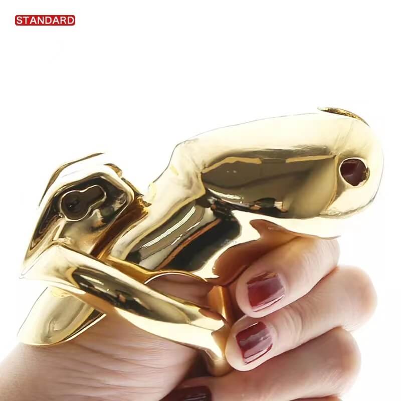 HTV3 Gold Chastity Cage