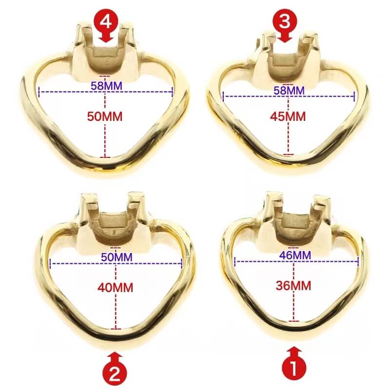 HTV3 Gold Chastity Cage