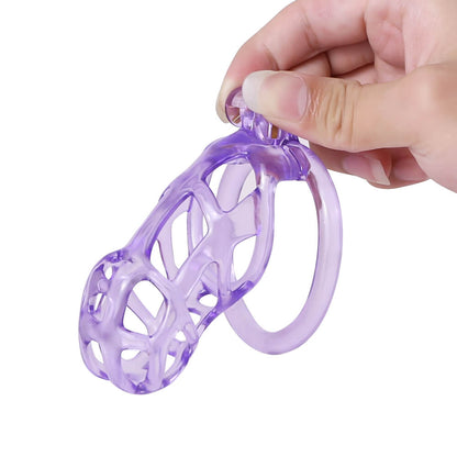 Ice Vision Desigh Purple Cobra Chastity Cage