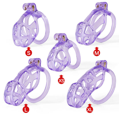 Ice Vision Desigh Purple Cobra Chastity Cage