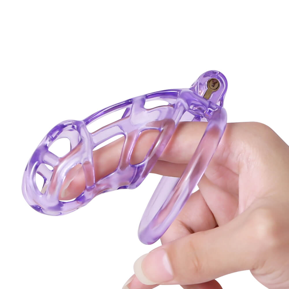 Ice Vision Desigh Purple Cobra Chastity Cage