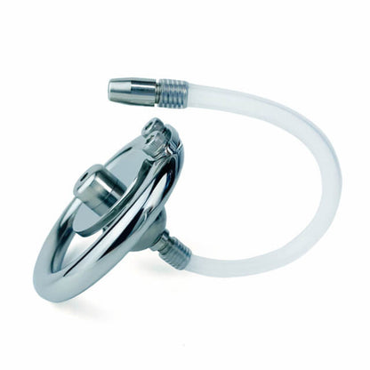 Inverted Chastity Cage with Silicone Urethral and Belt