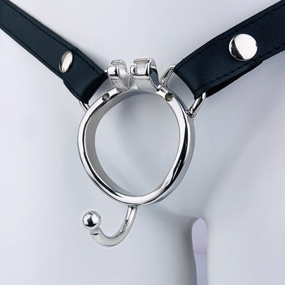 Leather Chastity Cages Anti-off Adjustable