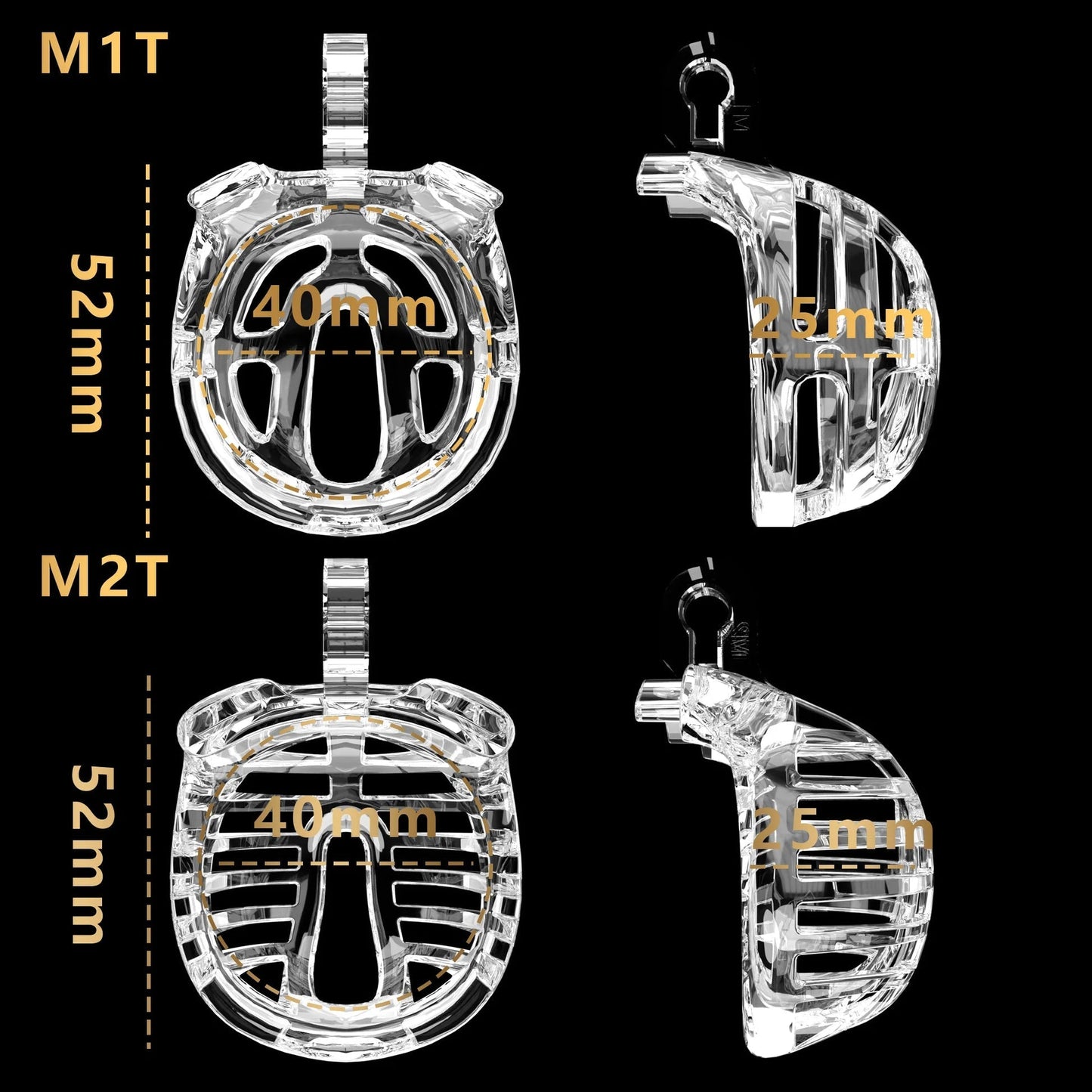 Male Micro Chastity Cage with Urethral Catheter