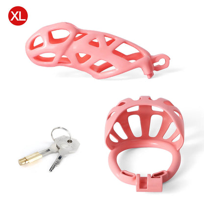 Pink Mamba Chastity Cage With Balls Cage