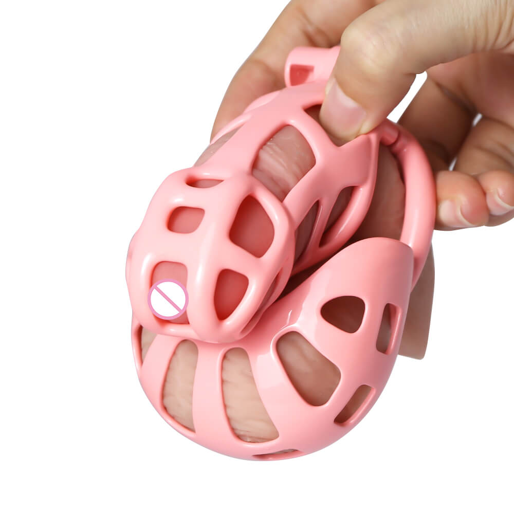 Pink Mamba Chastity Cage With Balls Cage