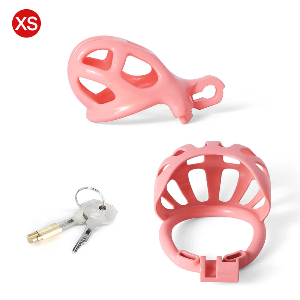 Pink Mamba Chastity Cage With Balls Cage