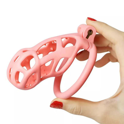 Mamba Spiked Pink Chastity Cage