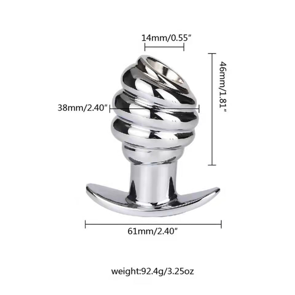 Metal Hollow Tunnel Anal Plug