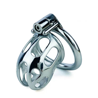 New Stainless Steel Chastity Cage With Uneven Ring