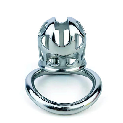 New Stainless Steel Chastity Cage With Uneven Ring