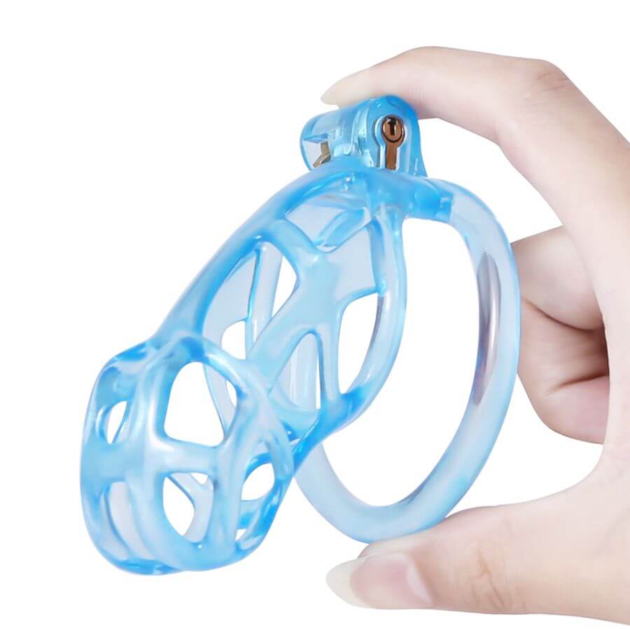 Ice Vision Desigh Blue Cobra Chastity Cage