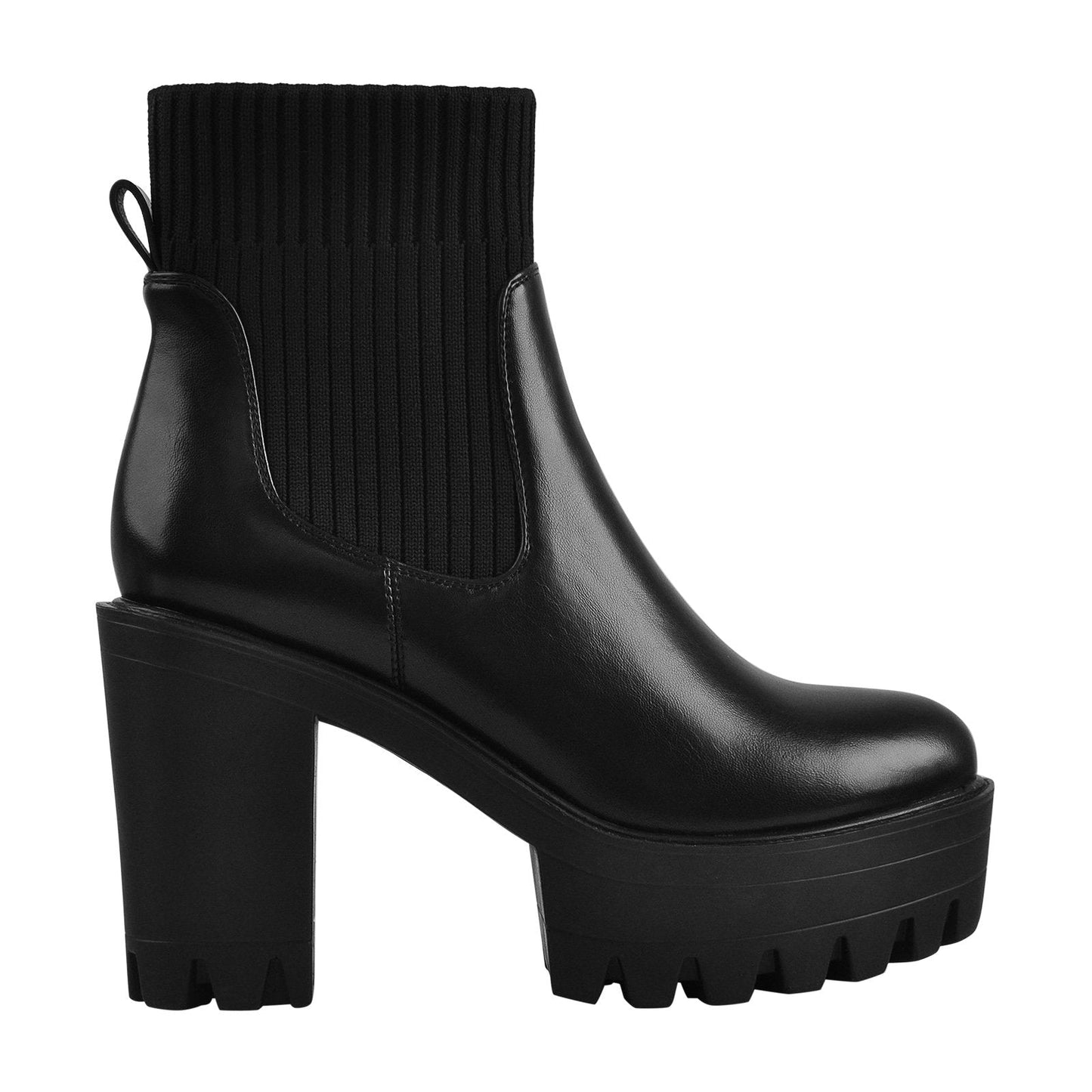 Round Toe Platform Chelsea Boots