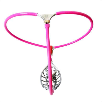 Pink Chastity Belt 23 inches to 43 inches Waistline