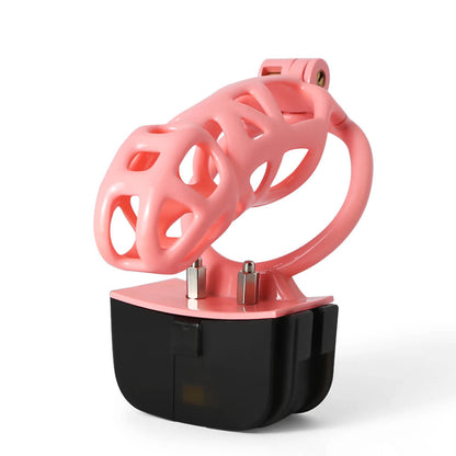 Pink Electric Shock Mamba Chastity Cage