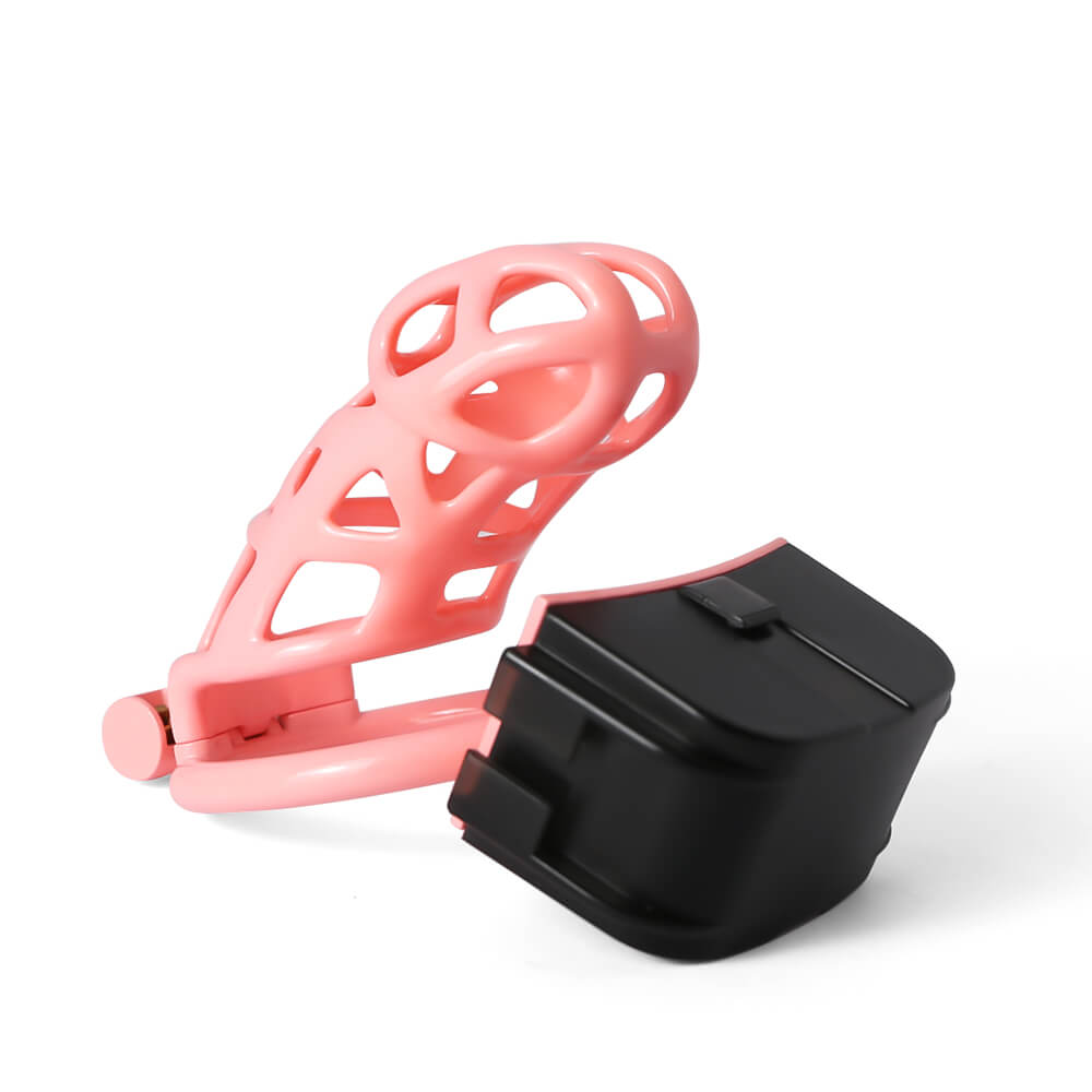 Pink Electric Shock Mamba Chastity Cage