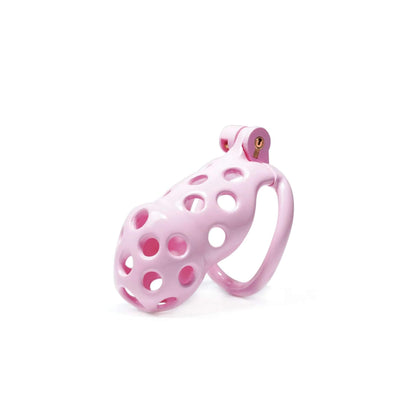 Pink Hole Cobra Chastity Cage Kit 1.77 To 4.13 Inches Long