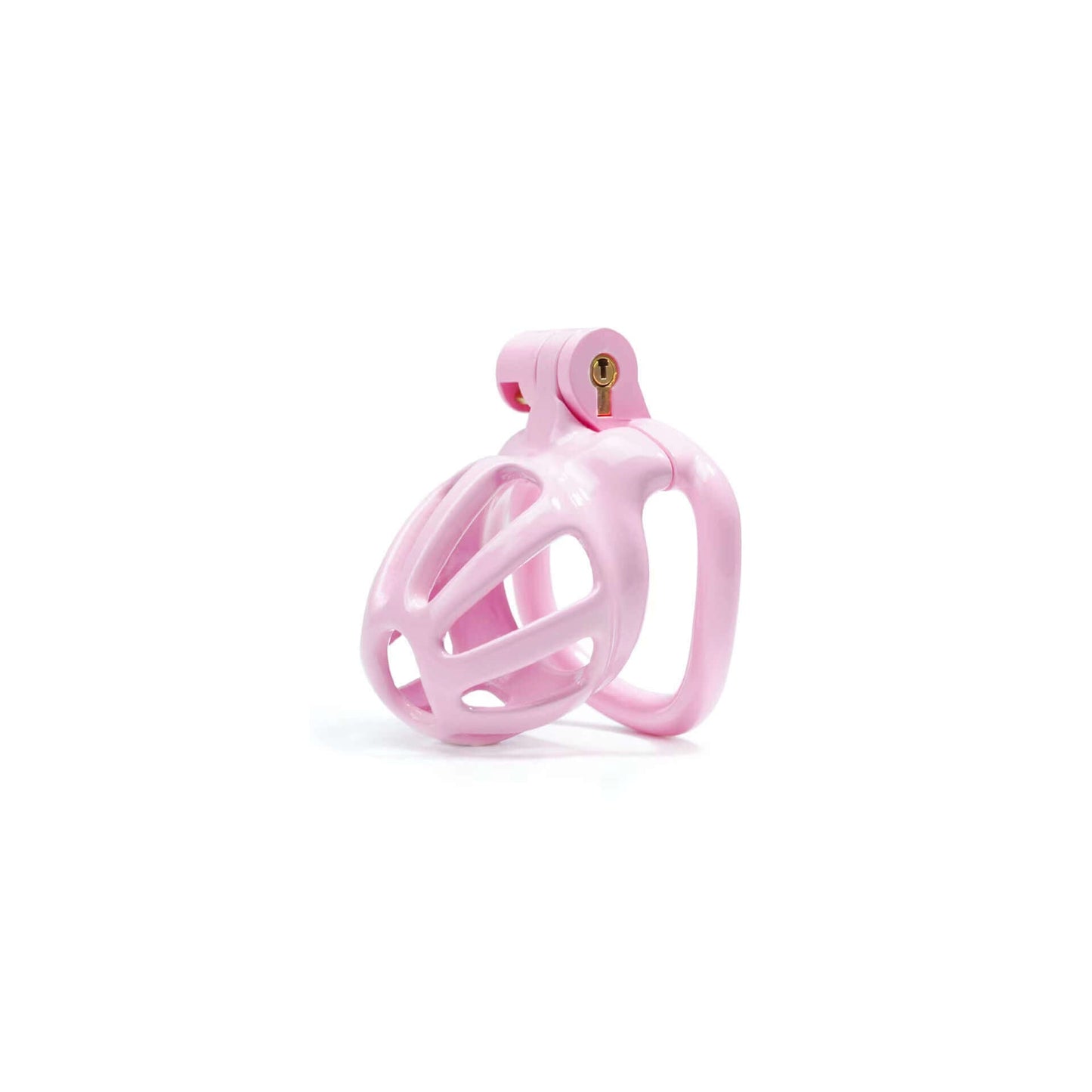 Pink Stripe Cobra Chastity Cage Kit 1.77 To 4.13 Inches Long