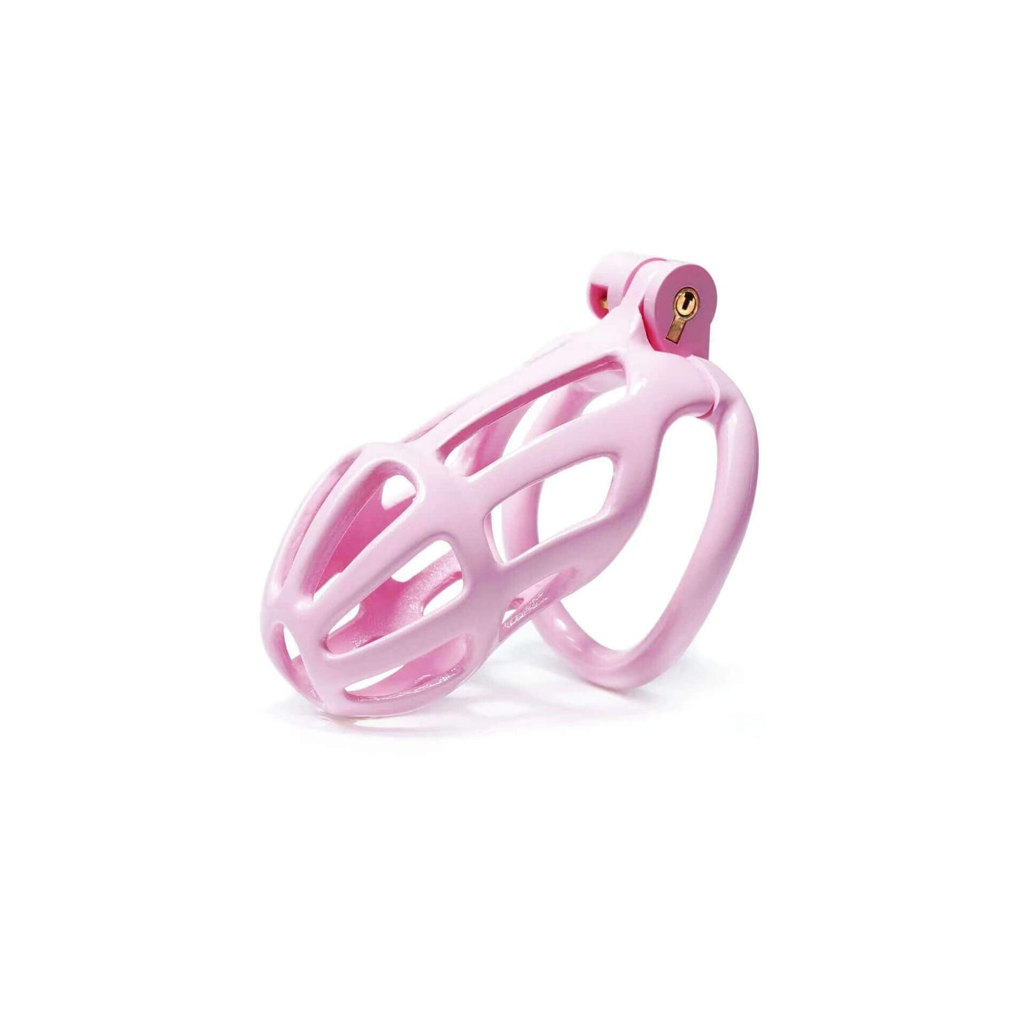 Pink Stripe Cobra Chastity Cage Kit 1.77 To 4.13 Inches Long