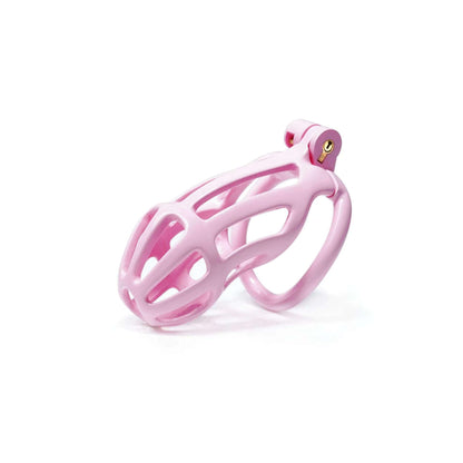 Pink Stripe Cobra Chastity Cage Kit 1.77 To 4.13 Inches Long