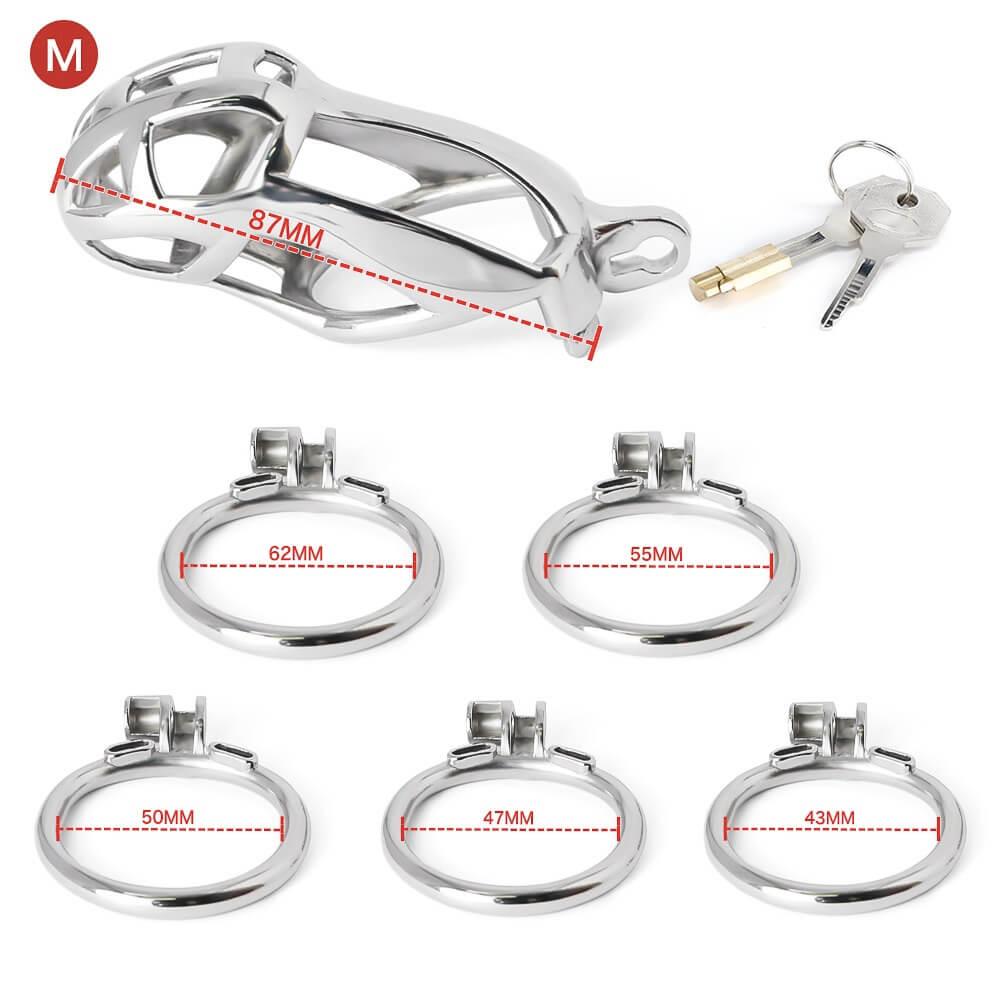 Primary Stainless Steel MAMBA Chastity Cage