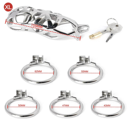 Primary Stainless Steel MAMBA Chastity Cage