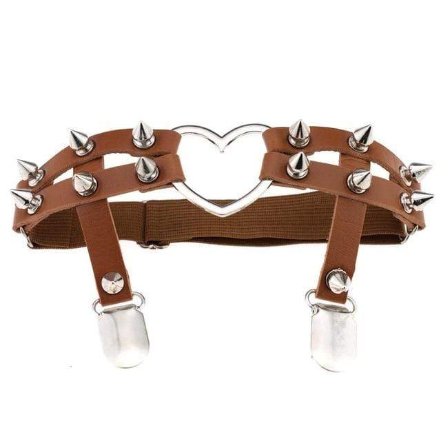 Women's Studded Bondage Garter Belt