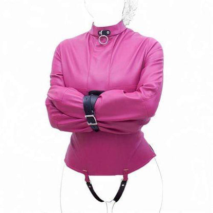 Colored Leather Harness BDSM Straitjacket